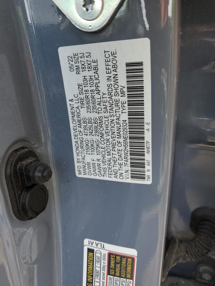 2022 HONDA CR-V EX VIN:7FARW2H56NE029324