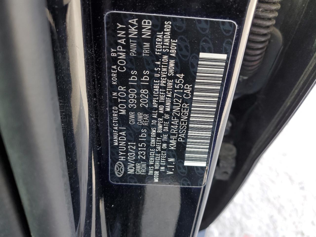 2022 HYUNDAI ELANTRA N LINE VIN:KMHLR4AF2NU271554