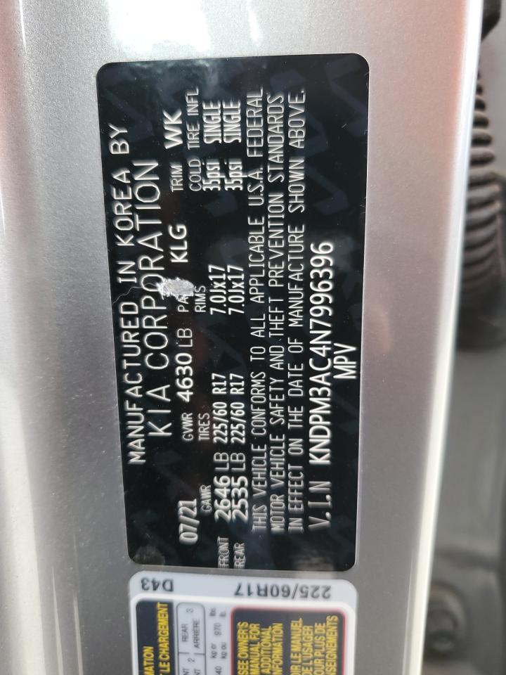 2022 KIA SPORTAGE LX VIN:KNDPM3AC4N7996396