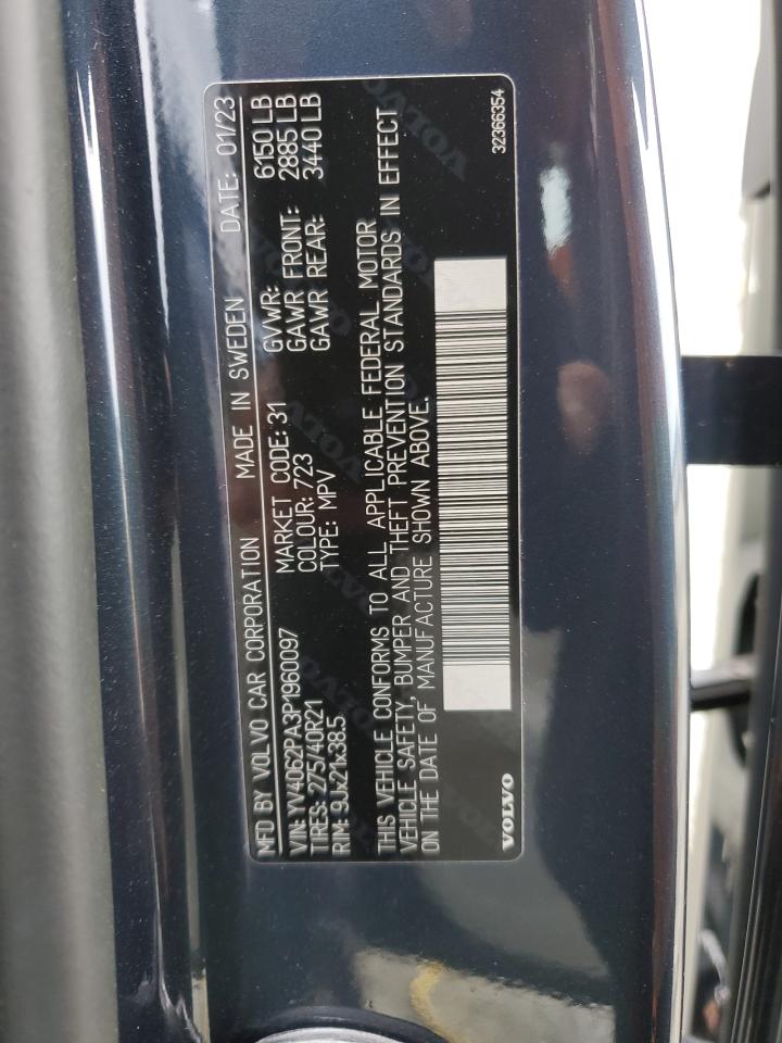 2023 VOLVO XC90 ULTIMATE VIN:YV4062PA3P1960097