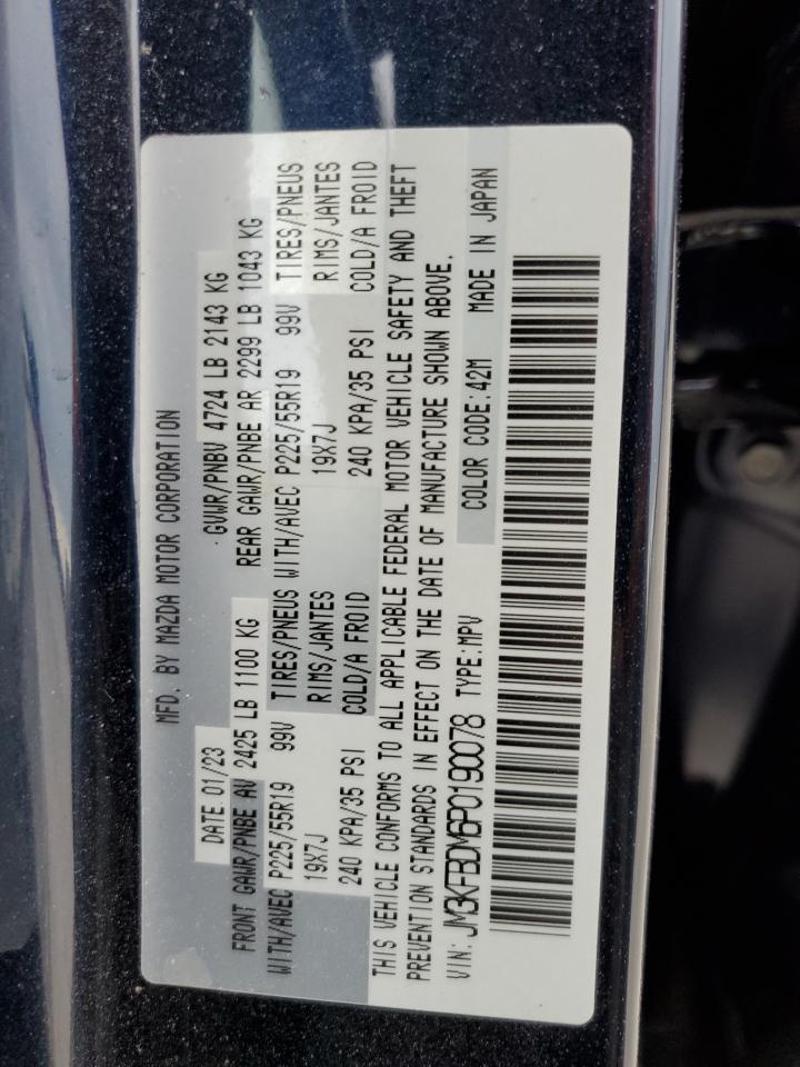 2023 MAZDA CX-5 PREMIUM VIN:JM3KFBDM6P0190078