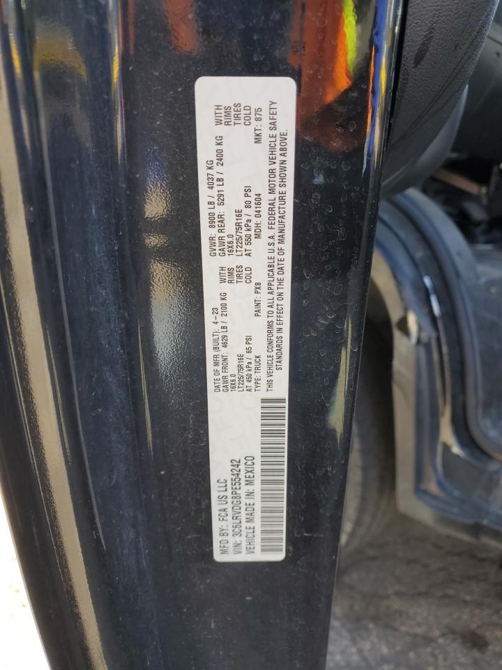 2023 RAM PROMASTER 2500 2500 HIGH VIN:3C6LRVDG8PE554242