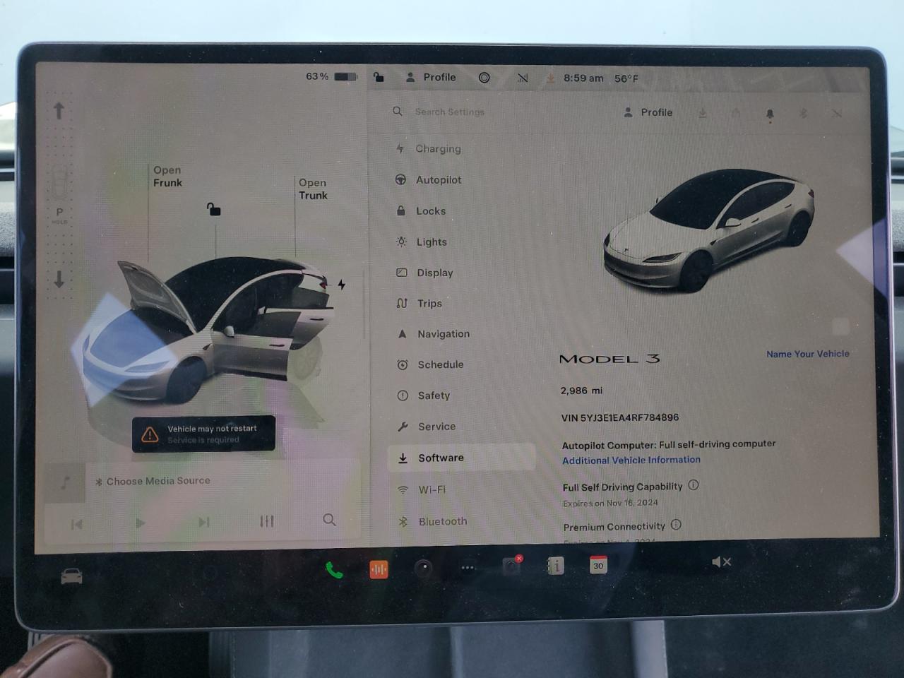 2024 TESLA MODEL 3  VIN:5YJ3E1EA4RF784896