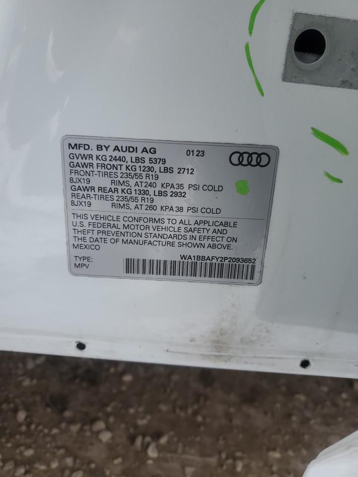 2023 AUDI Q5 PREMIUM PLUS 40 VIN:WA1BBAFY2P2093652