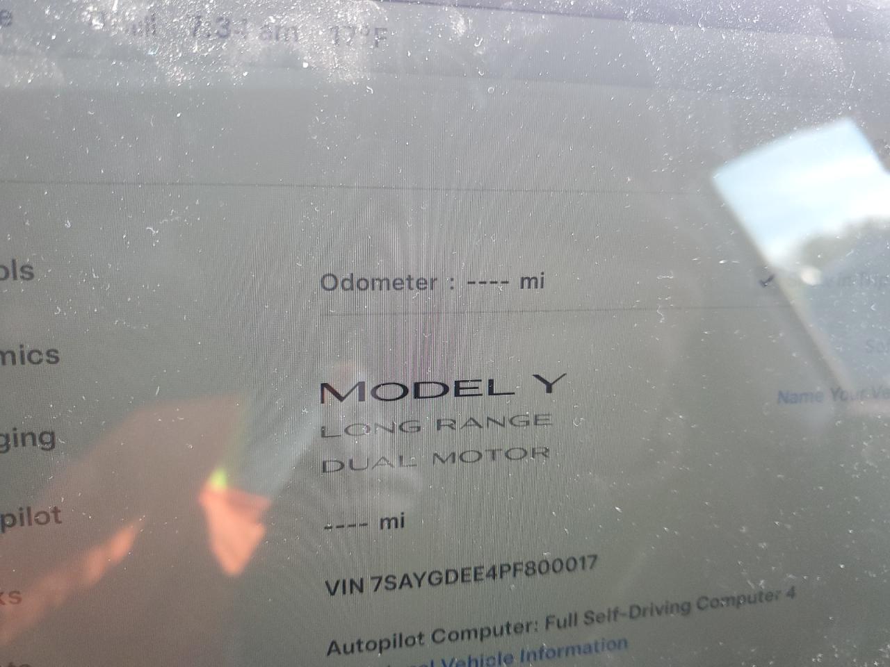 2023 TESLA MODEL Y  VIN:WA1EFCFS6FR012490