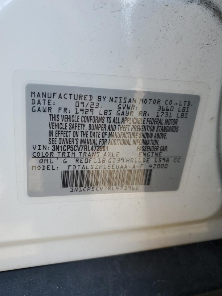 2024 NISSAN KICKS SV VIN:3N1CP5CV7RL473961