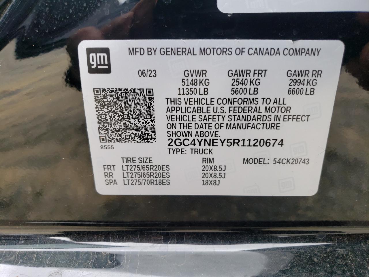 2024 CHEVROLET SILVERADO K2500 HEAVY DUTY LT VIN:2GC4YNEY5R1120674