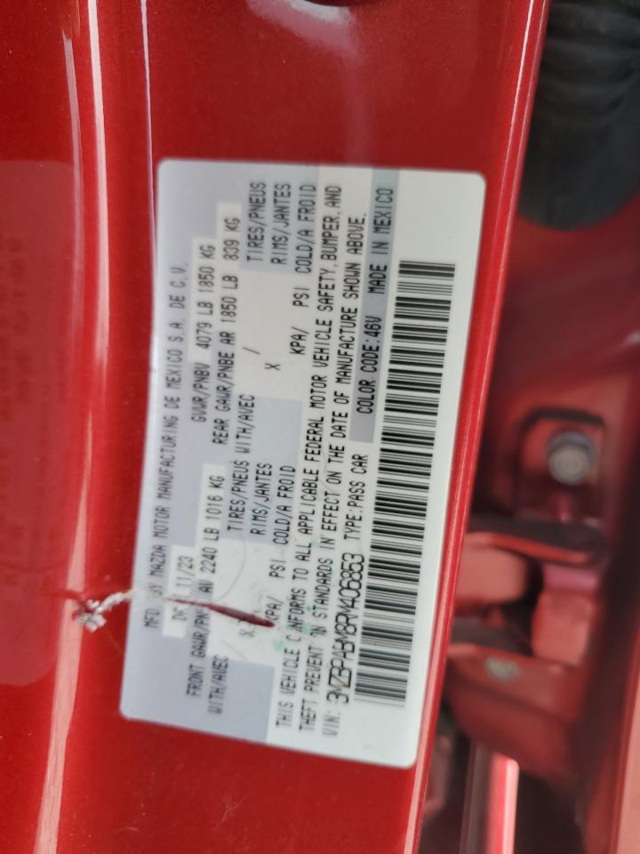 2024 MAZDA 3 SELECT SPORT VIN:3MZBPABM8RM406853