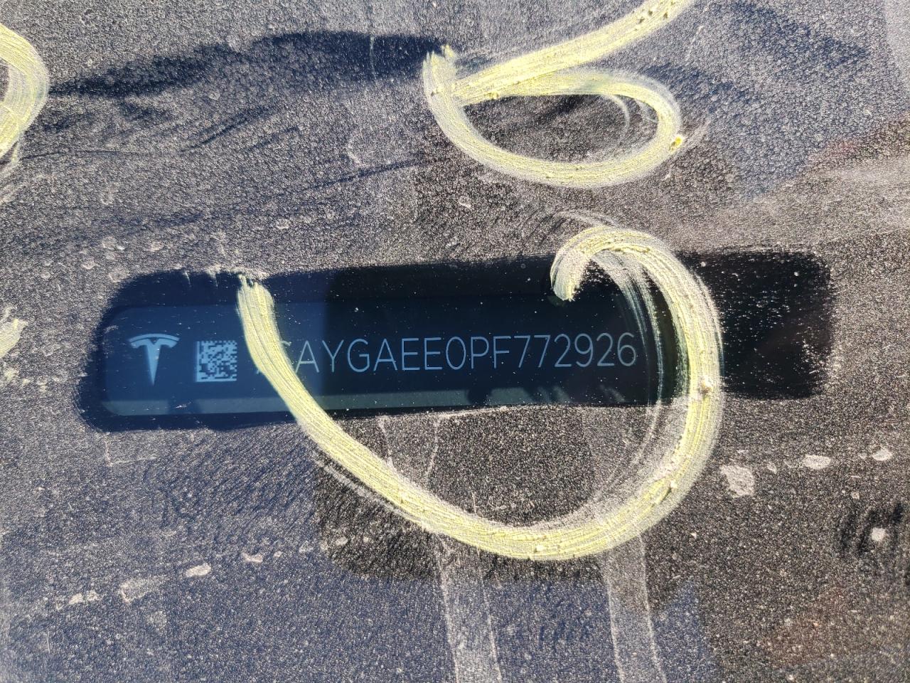 2023 TESLA MODEL Y  VIN:7SAYGAEE0PF772926