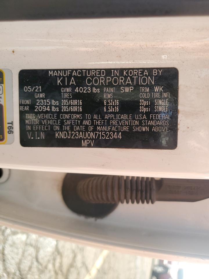 2022 KIA SOUL LX VIN:KNDJ23AU0N7152344