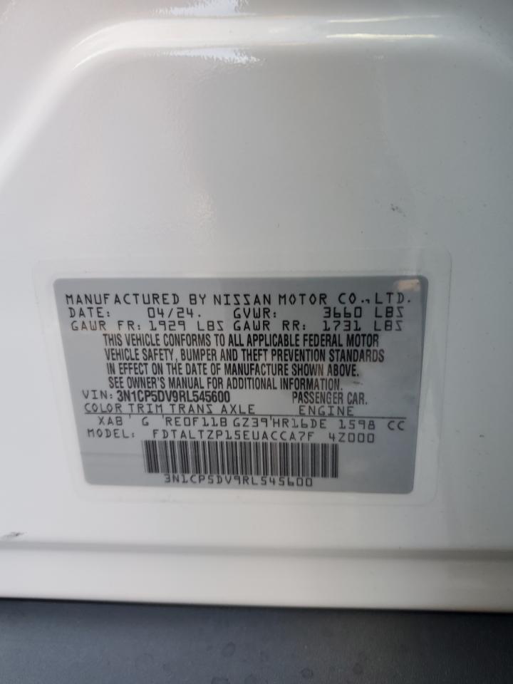 2024 NISSAN KICKS SR VIN:3N1CP5DV9RL545600