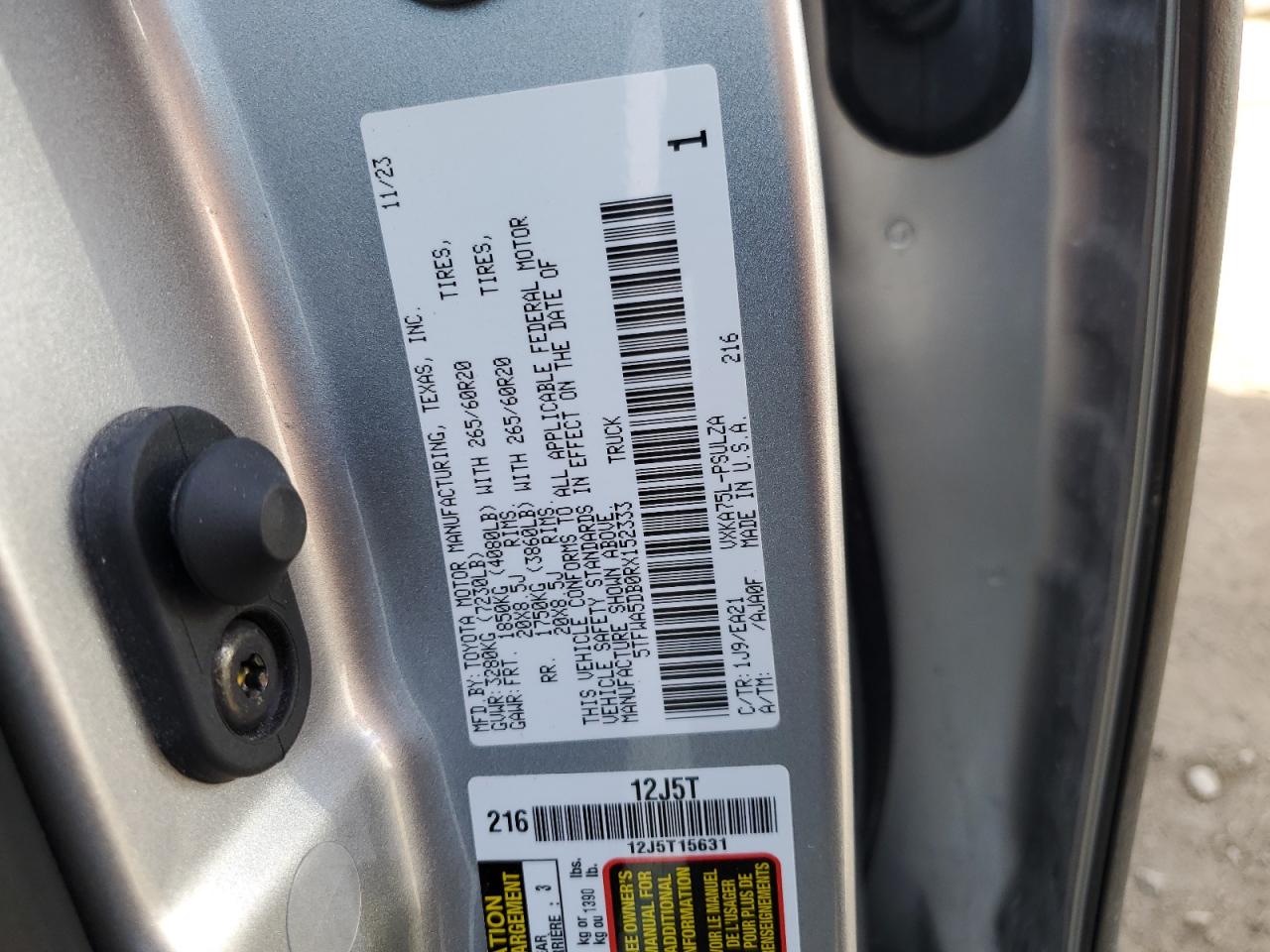 2024 TOYOTA TUNDRA CREWMAX LIMITED VIN:5TFWA5DB0RX152333