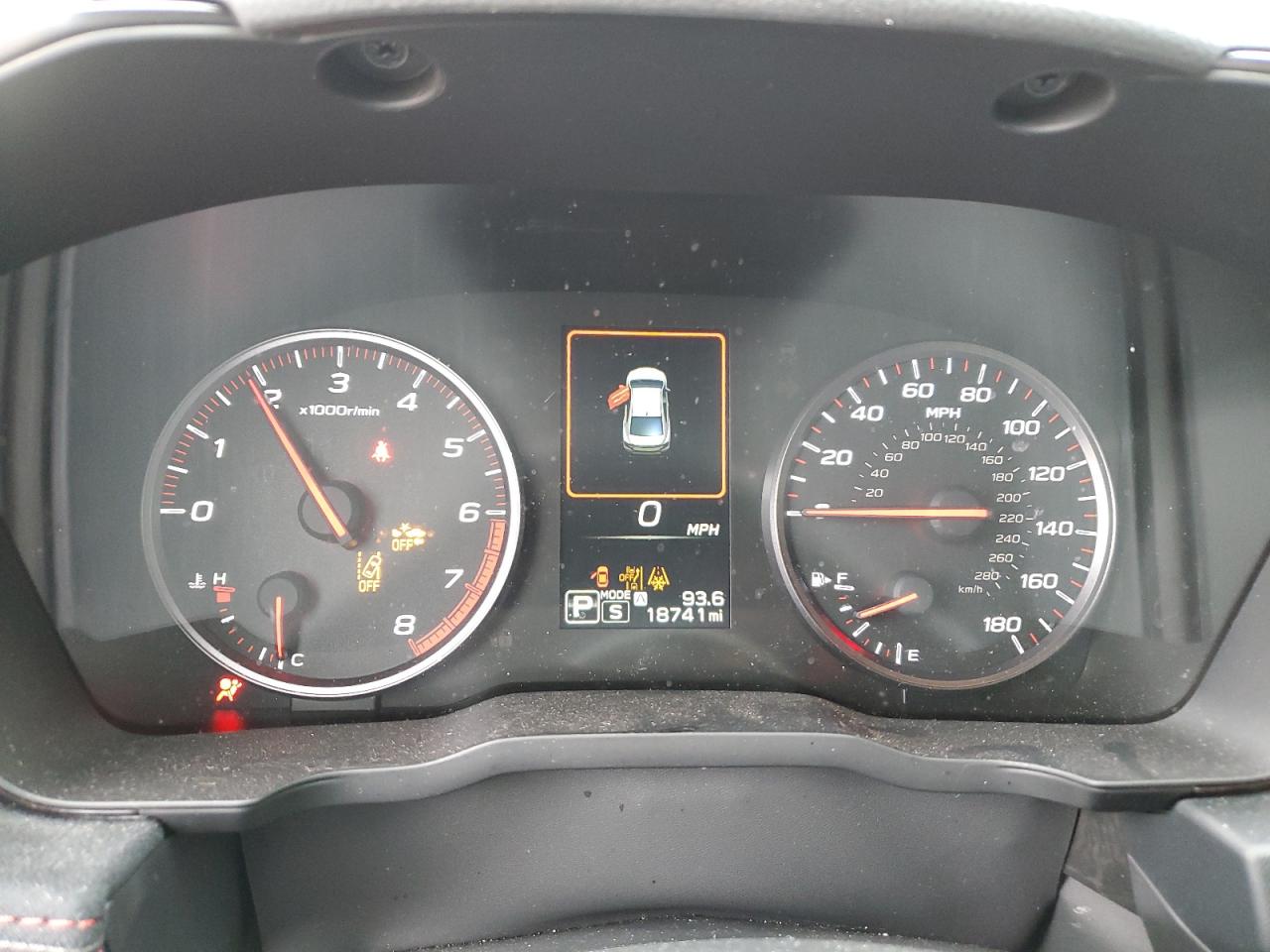 2022 SUBARU WRX GT VIN:JF1VBAU67N8020801