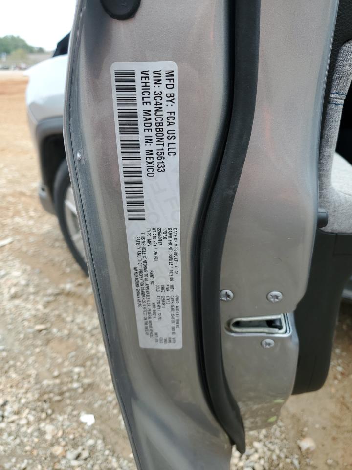 2022 JEEP COMPASS LATITUDE VIN:3C4NJCBB0NT156133