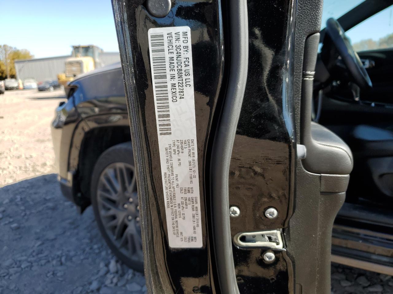 2022 JEEP COMPASS LIMITED VIN:3C4NJDCB8NT227874