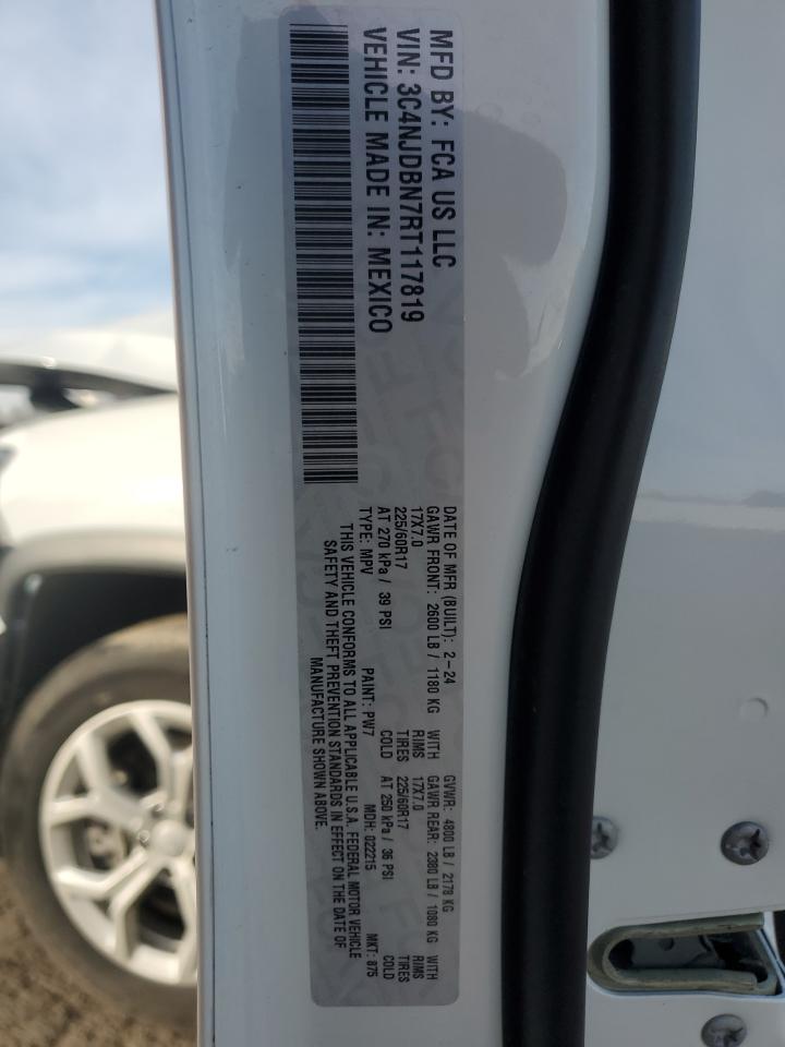 2024 JEEP COMPASS LATITUDE VIN:3C4NJDBN7RT117819