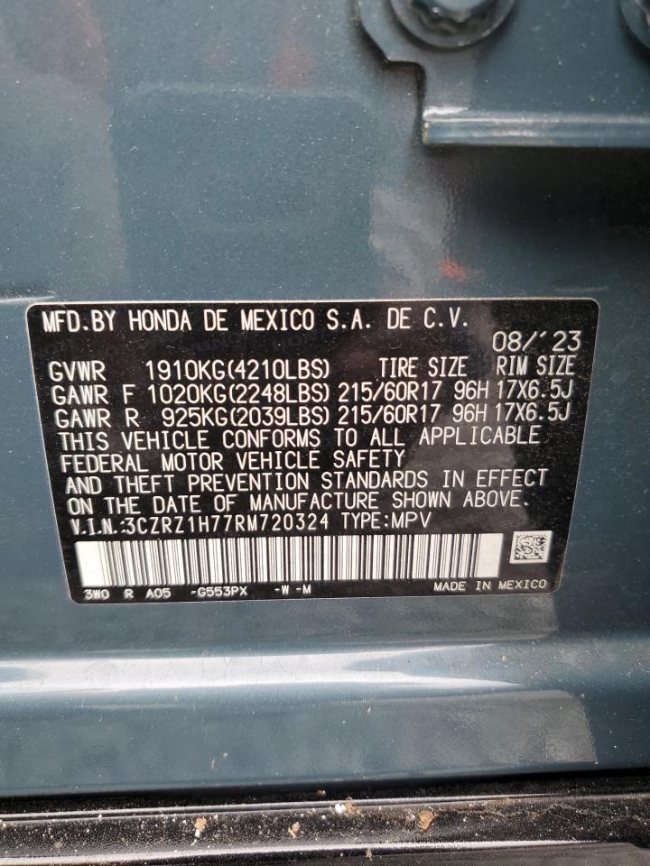 2024 HONDA HR-V EXL VIN:3CZRZ1H77RM720324