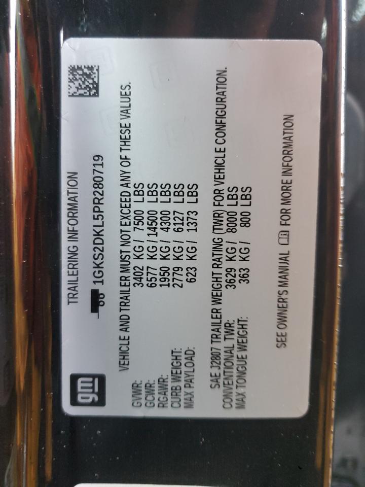 2023 GMC YUKON DENALI VIN:JTEZT17R948003569
