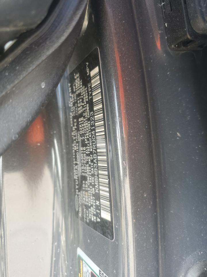 2024 HYUNDAI KONA SEL VIN:KM8HB3AB7RU041323
