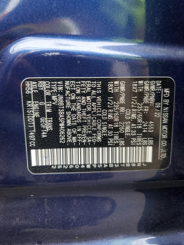 2023 NISSAN ROGUE SV VIN:JN8BT3BA5PW406262