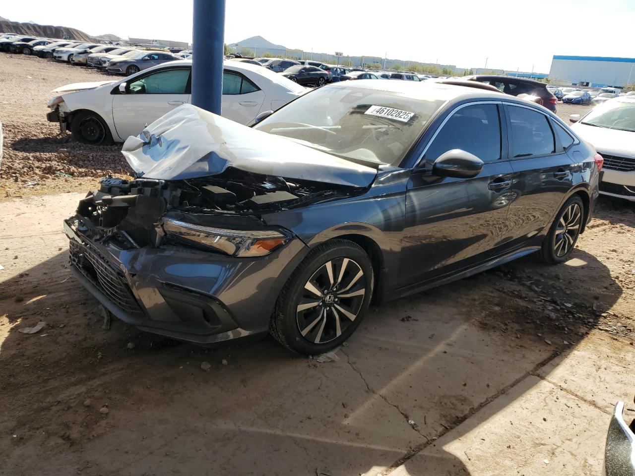 2022 HONDA CIVIC EX VIN:JHMFE1F75NX009649