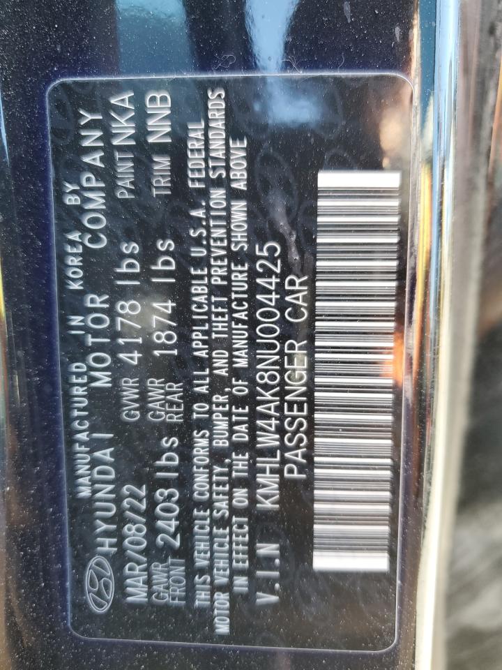 2022 HYUNDAI ELANTRA N  VIN:KMHLW4AK8NU004425