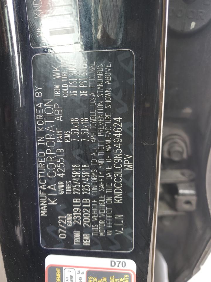 2022 KIA NIRO TOURING SPECIAL EDITION VIN:KNDCC3LC9N5494624