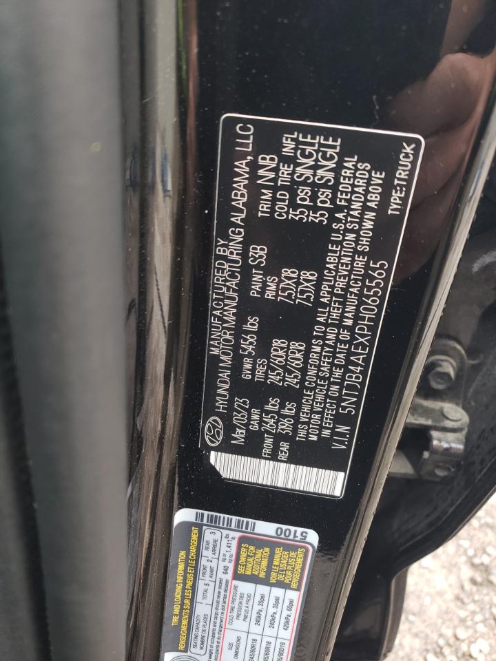 2023 HYUNDAI SANTA CRUZ SEL VIN:5NTJB4AEXPH065565