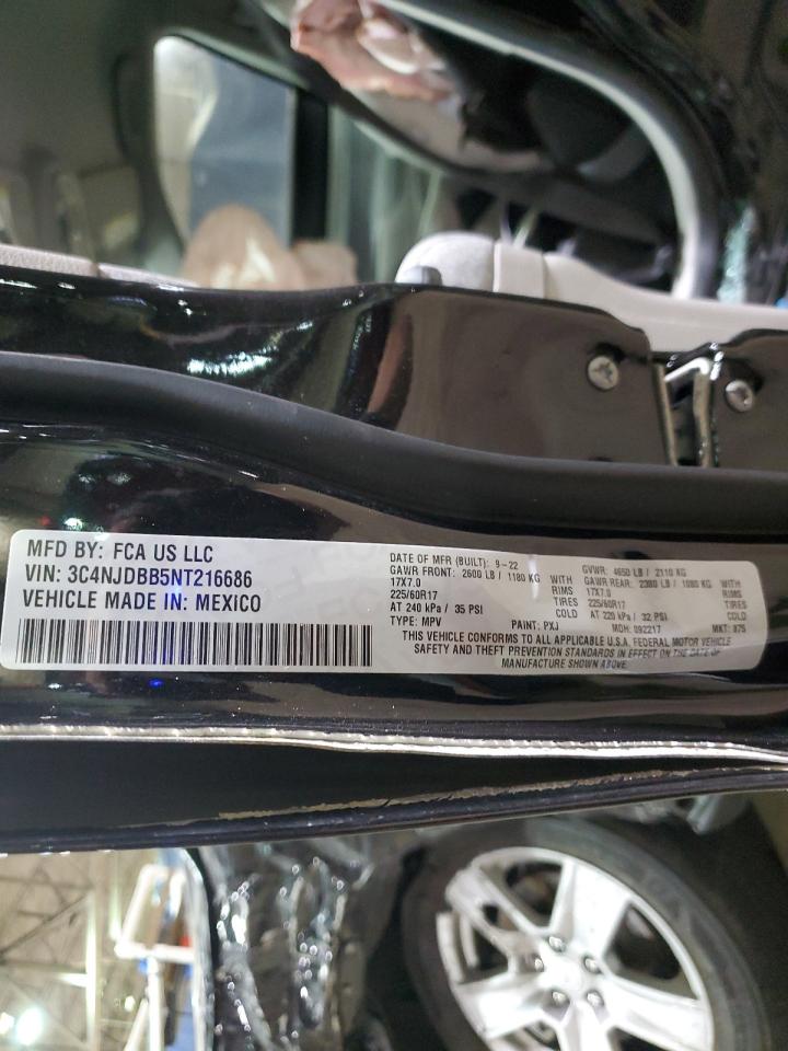 2022 JEEP COMPASS LATITUDE VIN:3C4NJDBB5NT216686