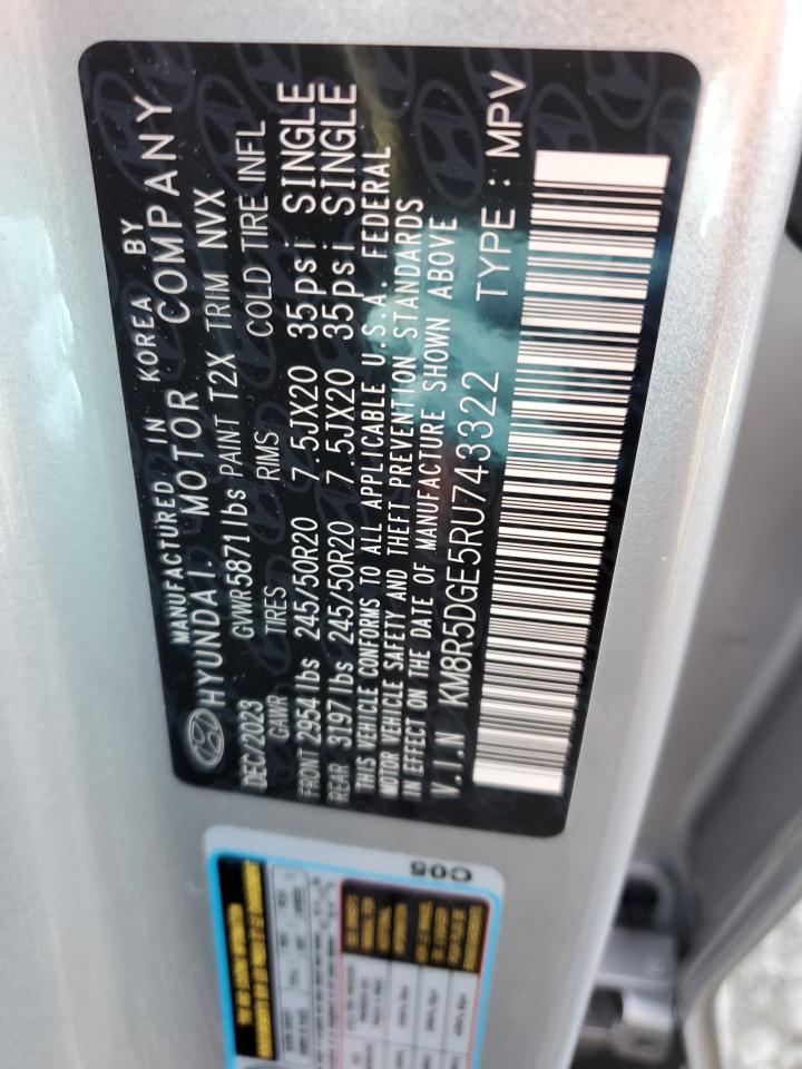 2024 HYUNDAI PALISADE LIMITED VIN:KM8R5DGE5RU743322