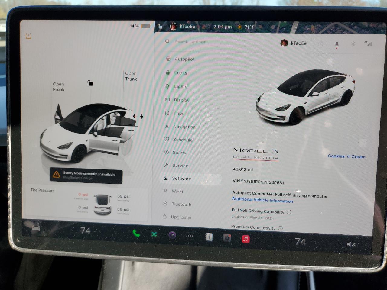 2023 TESLA MODEL 3  VIN:5YJ3E1EC9PF585681