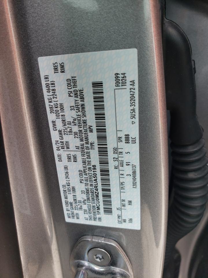 2024 FORD ESCAPE ST LINE VIN:1FMCU0MZ4RUA50198