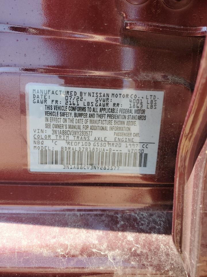 2022 NISSAN SENTRA SV VIN:3N1AB8CV3NY283577