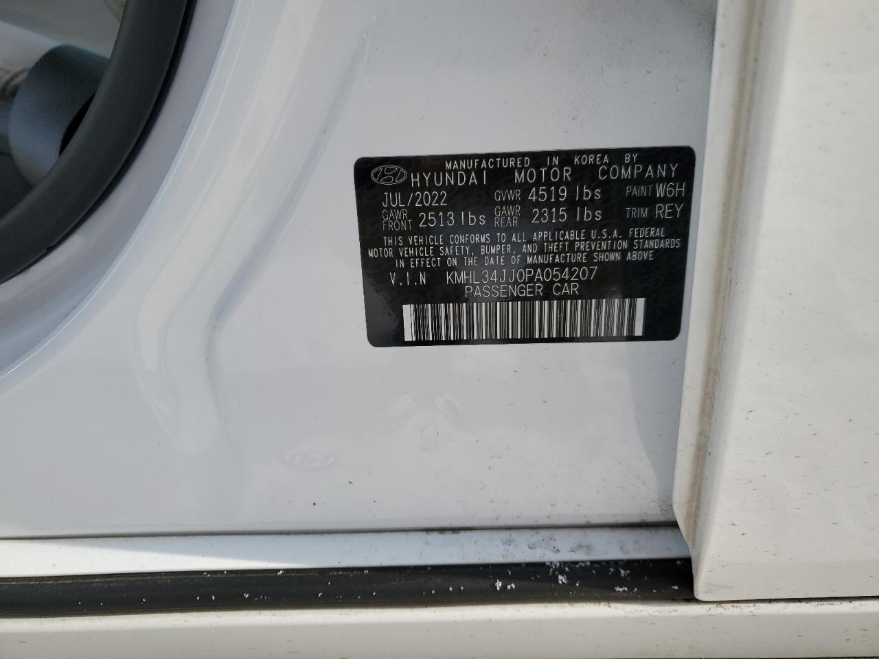 2023 HYUNDAI SONATA HYBRID VIN:1GKKRRED1CJ223147