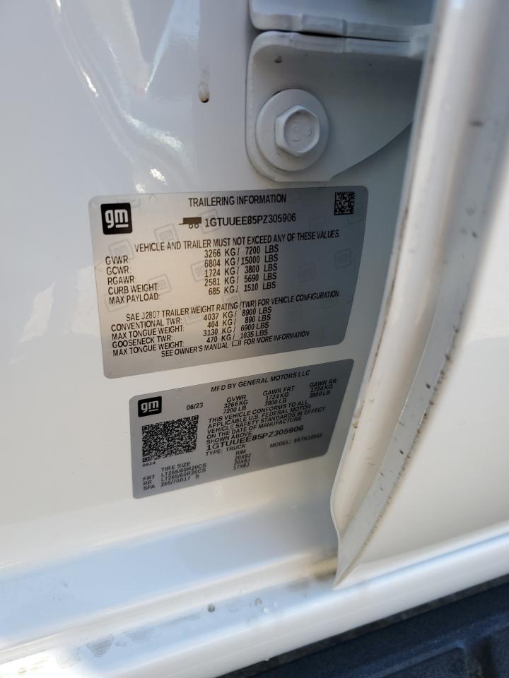 2023 GMC SIERRA K1500 AT4 VIN:1GTUUEE85PZ305906