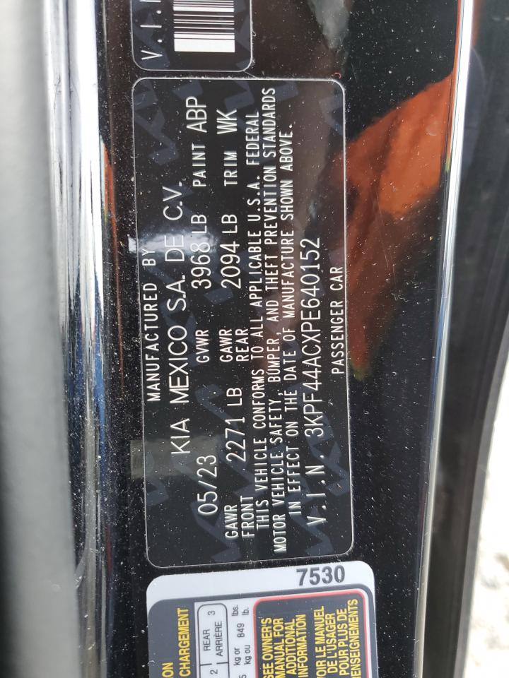 2023 KIA FORTE GT VIN:3KPF44ACXPE640152