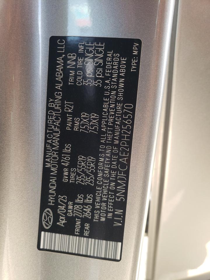 2023 HYUNDAI TUCSON SEL VIN:5NMJFCAE2PH256570