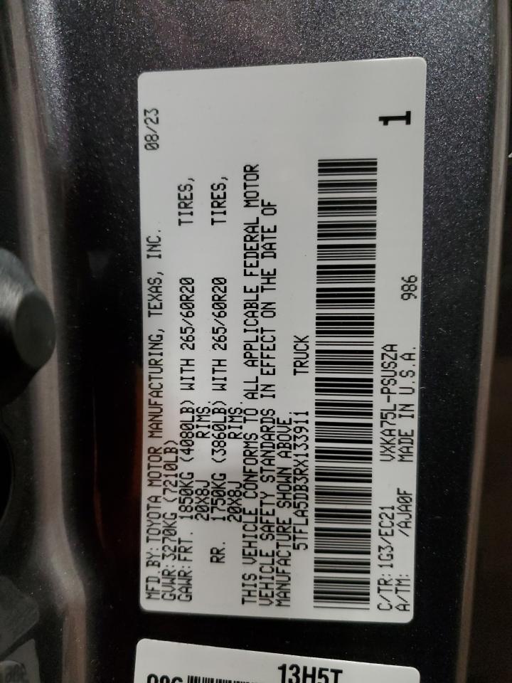 2024 TOYOTA TUNDRA CREWMAX SR VIN:5TFLA5DB3RX133911