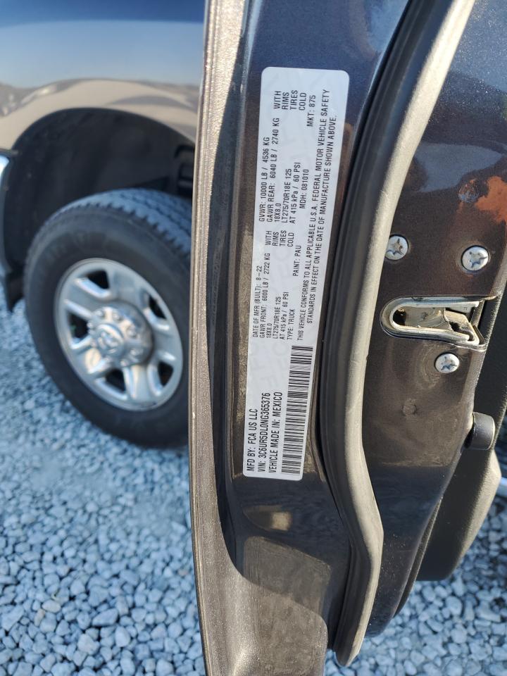 2022 RAM 2500 BIG HORN/LONE STAR VIN:3C6UR5DL0NG365376