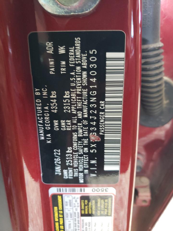 2022 KIA K5 EX VIN:5XXG34J23NG140305