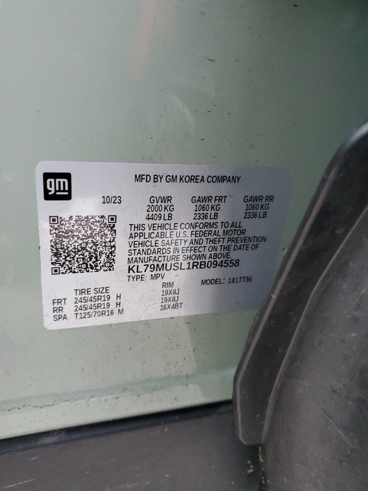 2024 CHEVROLET TRAILBLAZER RS VIN:KL79MUSL1RB094558