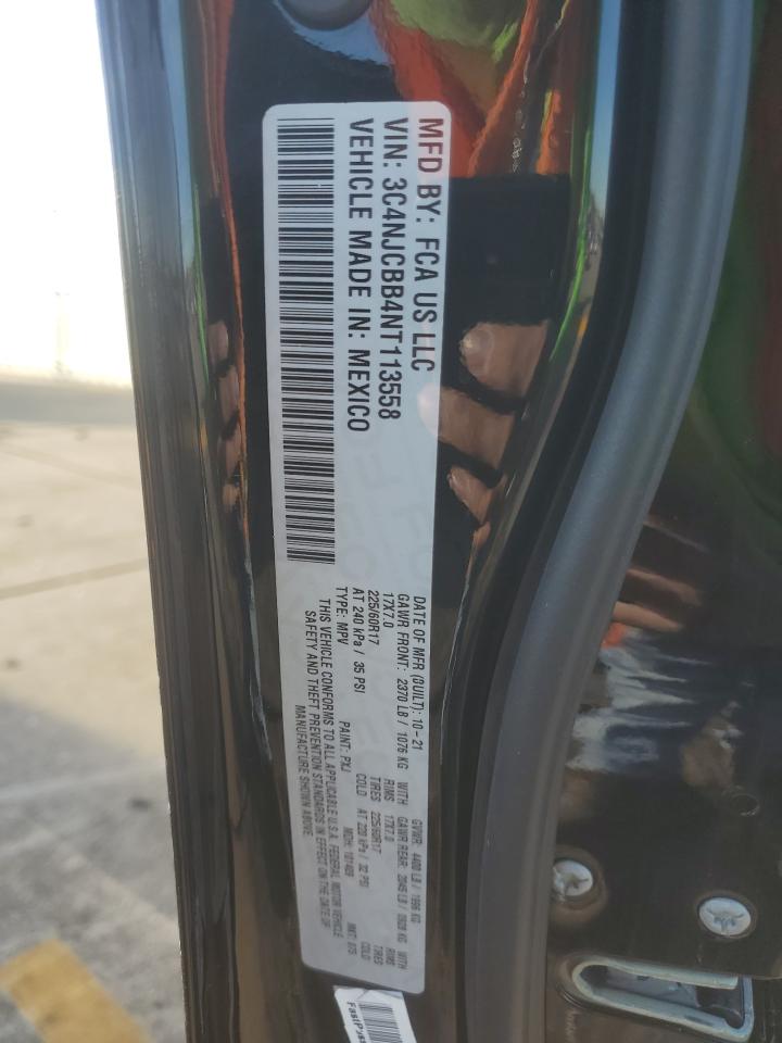 2022 JEEP COMPASS LATITUDE VIN:3C4NJCBB4NT113558