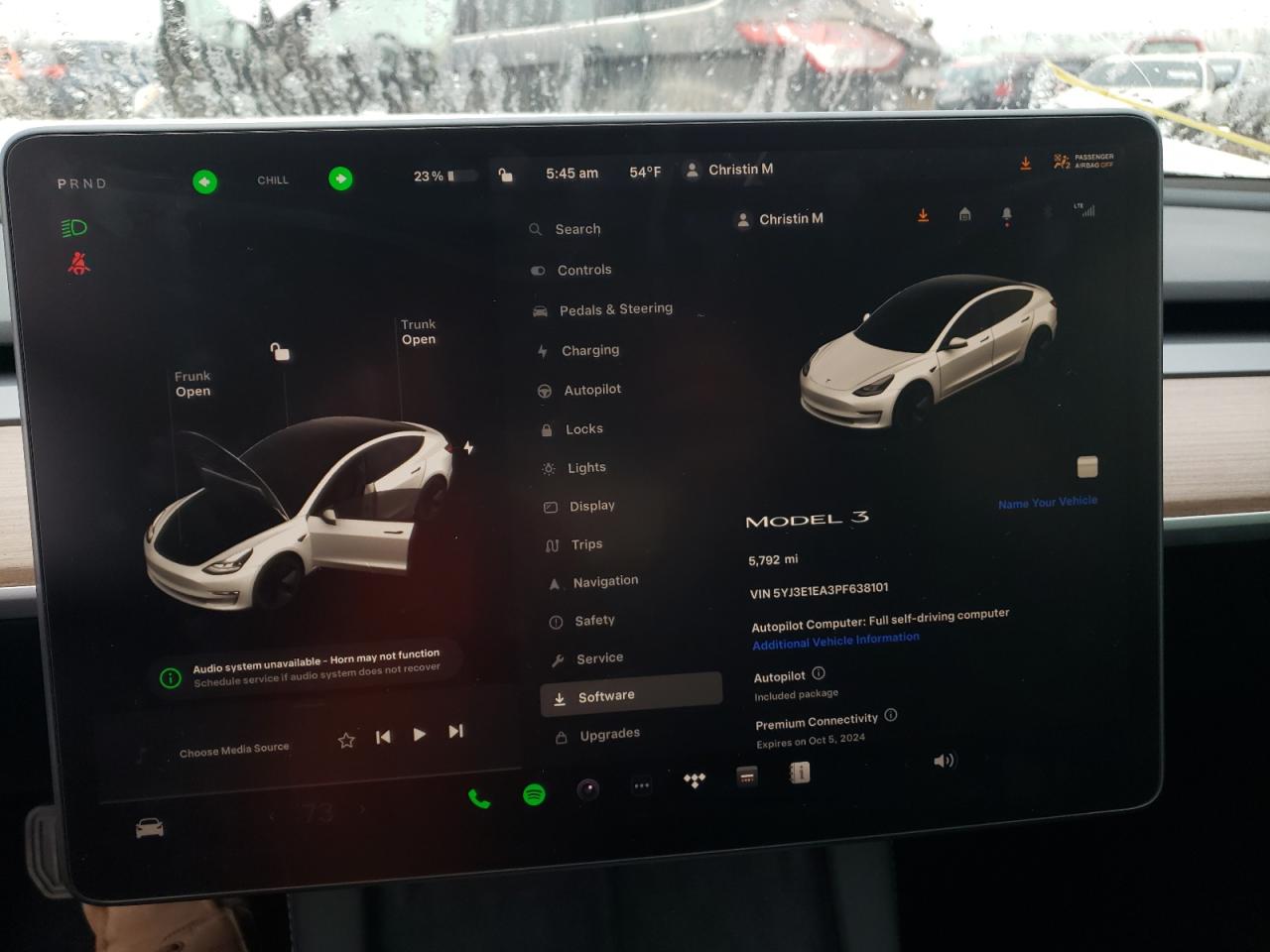 2023 TESLA MODEL 3  VIN:5YJ3E1EA3PF638101