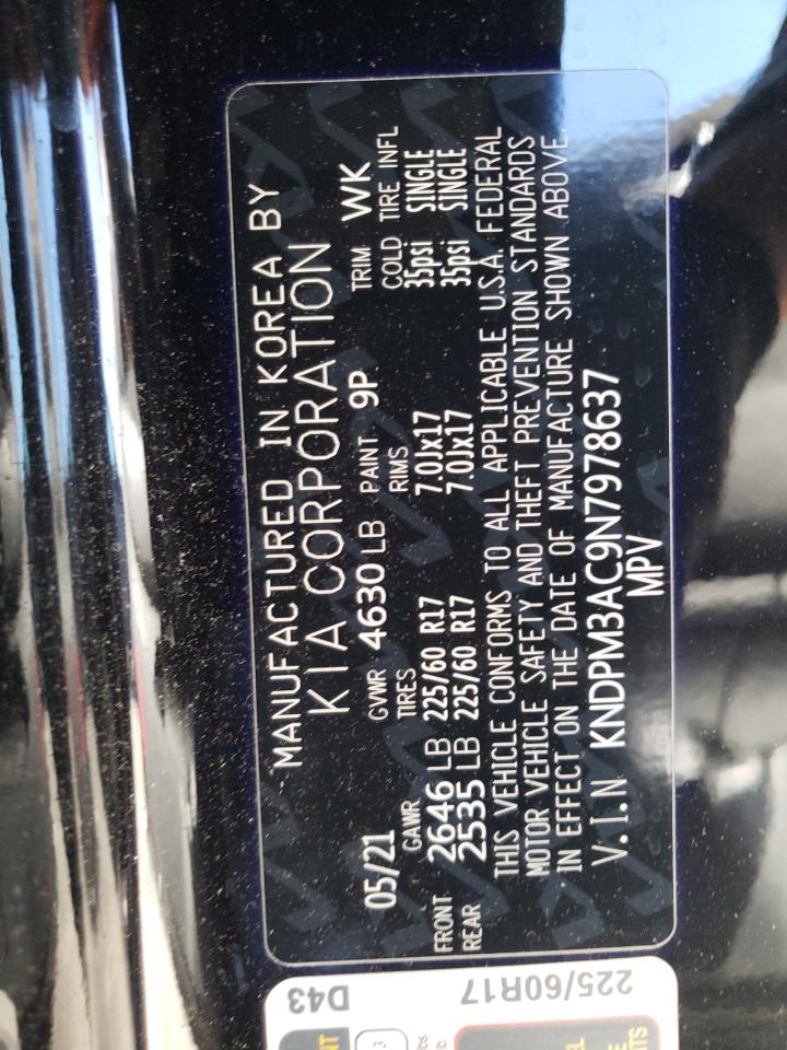 2022 KIA SPORTAGE LX VIN:KNDPM3AC9N7978637