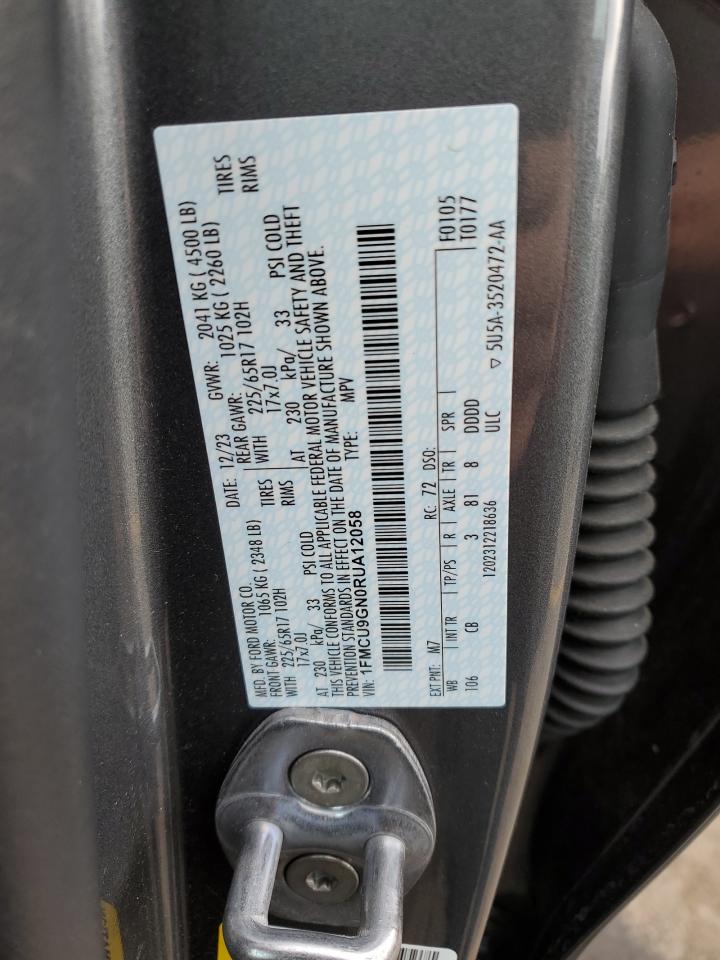 2024 FORD ESCAPE ACTIVE VIN:1FMCU9GN0RUA12058