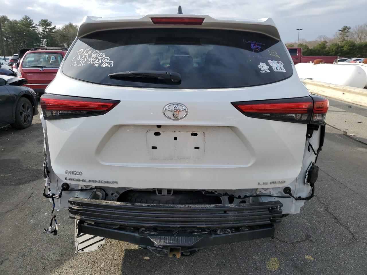 2022 TOYOTA HIGHLANDER L VIN:5TDBZRBH2NS230908