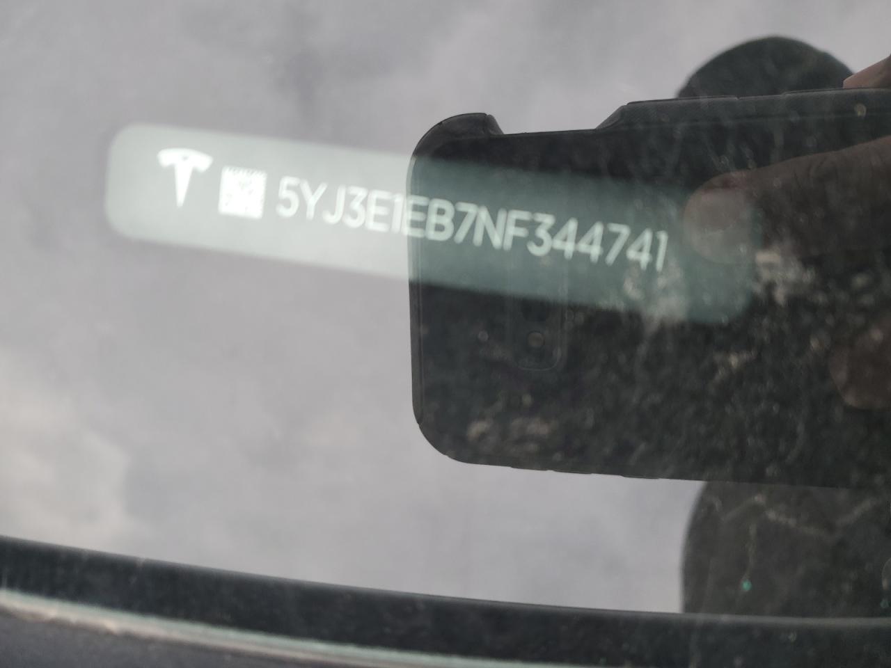 2022 TESLA MODEL 3  VIN:5YJ3E1EB7NF344741