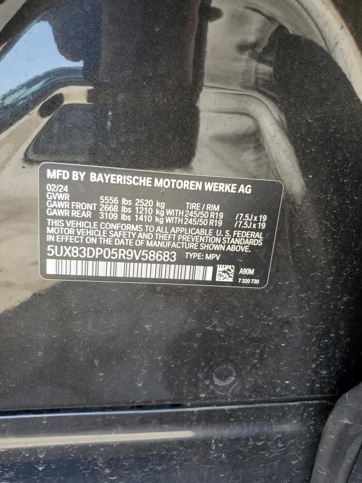 2024 BMW X3 M40I VIN:5UX83DP05R9V58683