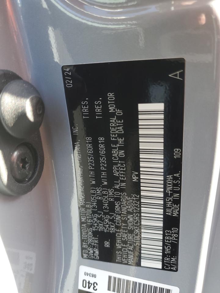 2024 TOYOTA SIENNA XSE VIN:5TDCSKFC5RS123212