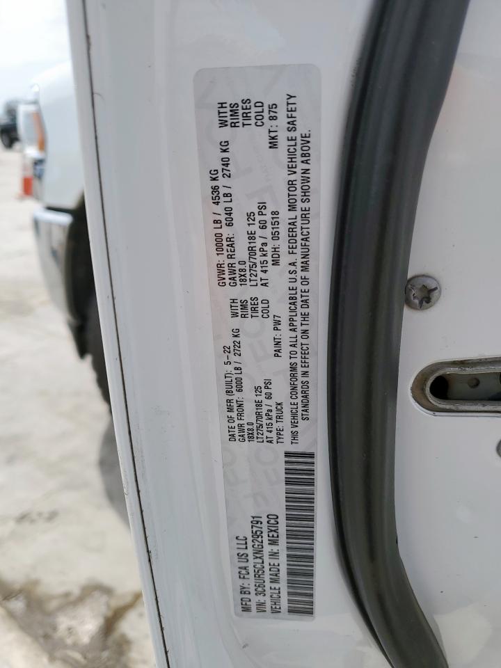 2022 RAM 2500 TRADESMAN VIN:3C6UR5CLXNG295791